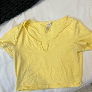 Alphalete yellow baby tee